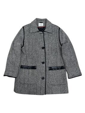 LUBA Wool Blend Pea Coat Vintage Retro Casual Winter Trench Womens 8 Petite